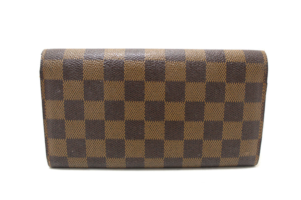 Louis Vuitton Damier Ebene Canvas Sarah Long Wallet
