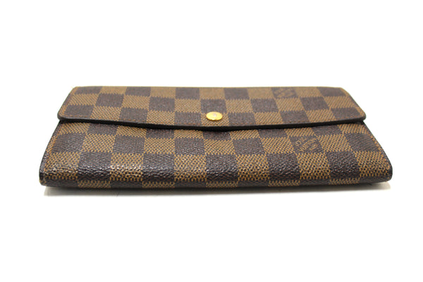 Louis Vuitton Damier Ebene Canvas Sarah Long Wallet