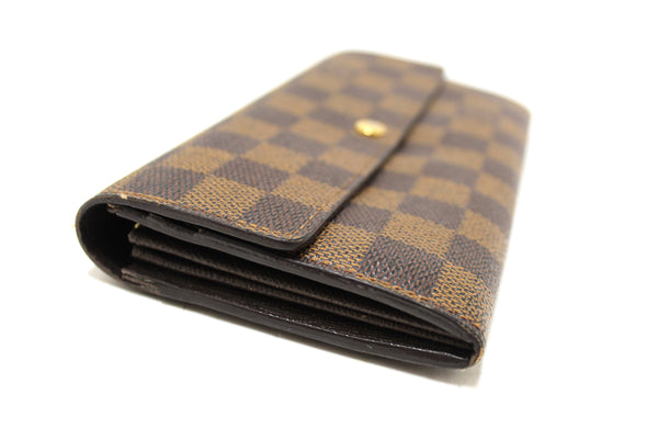 Louis Vuitton Damier Ebene Canvas Sarah Long Wallet