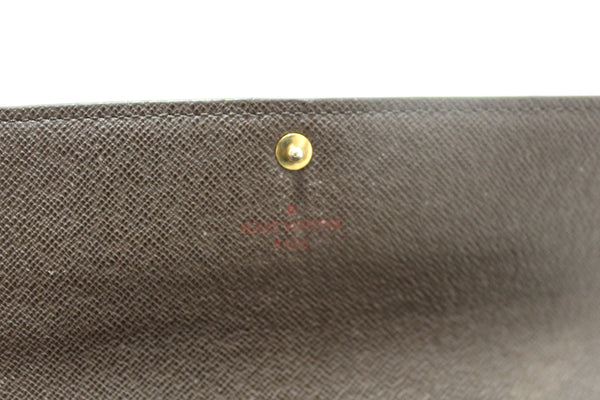 Louis Vuitton Damier Ebene Canvas Sarah Long Wallet