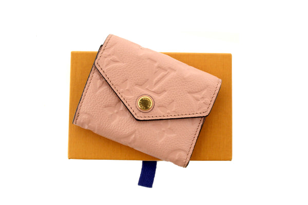 Louis Vuitton Pink Monogram Empreinte Leather Zoé Wallet