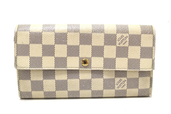 Louis Vuitton Damier Azur Canvas Sarah Long Wallet