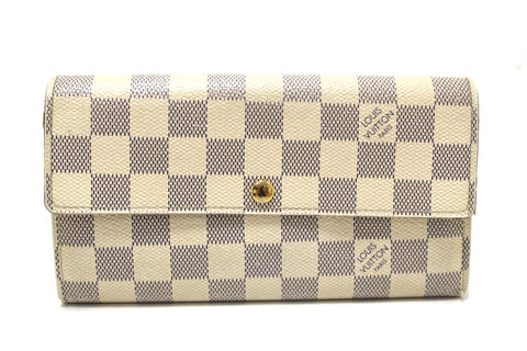 Louis Vuitton Damier Azur Canvas Sarah Long Wallet