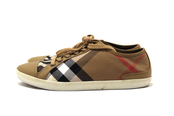 Burberry House Check Pattern Canvas Sneakers Size 39