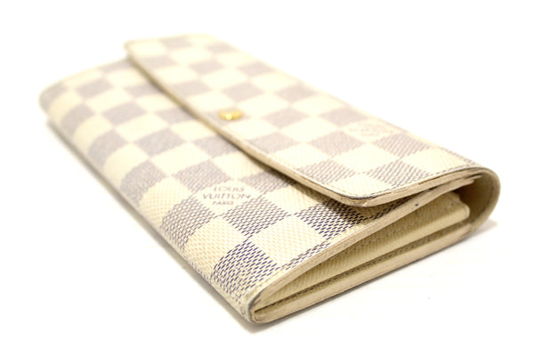 Louis Vuitton Damier Azur Canvas Sarah Long Wallet