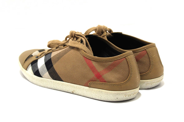 Burberry House Check Pattern Canvas Sneakers Size 39
