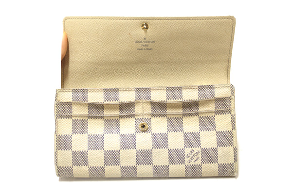Louis Vuitton Damier Azur Canvas Sarah Long Wallet