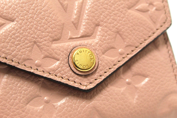 Louis Vuitton Pink Monogram Empreinte Leather Zoé Wallet