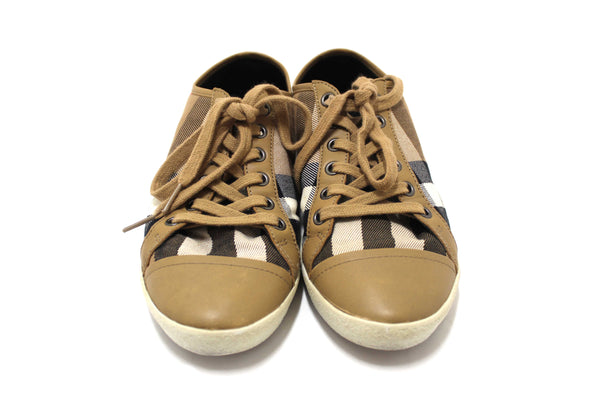 Burberry House Check Pattern Canvas Sneakers Size 39
