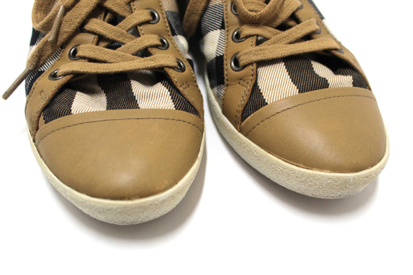 Burberry House Check Pattern Canvas Sneakers Size 39