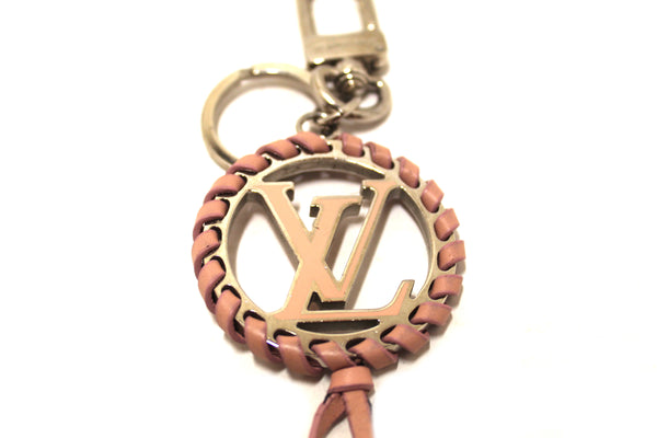 Louis Vuitton Silver Pink Very Key Ring & Bag Charm