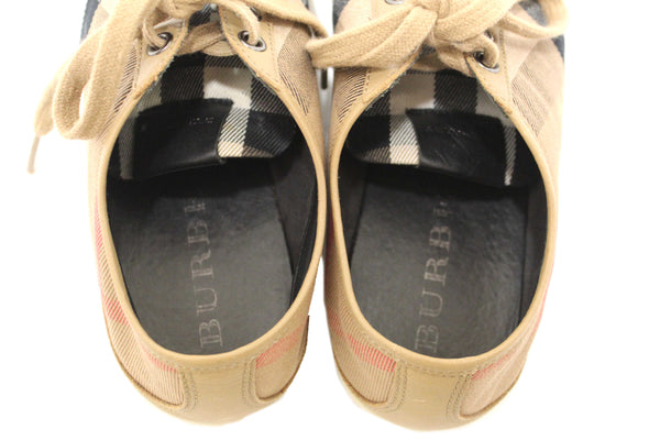 Burberry House Check Pattern Canvas Sneakers Size 39