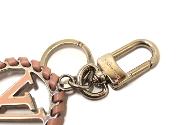 Louis Vuitton Silver Pink Very Key Ring & Bag Charm
