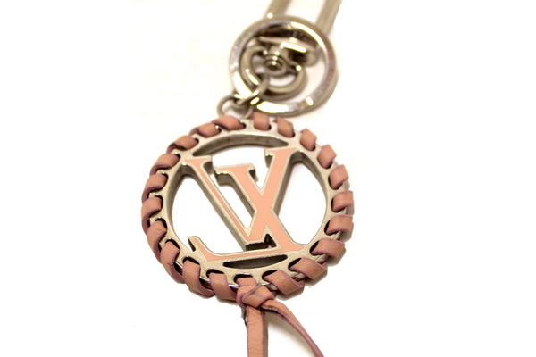 Louis Vuitton Silver Pink Very Key Ring & Bag Charm