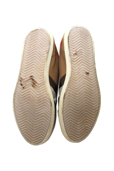 Burberry House Check Pattern Canvas Sneakers Size 39