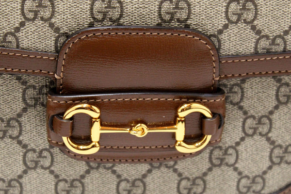 GUCCI New Gucci Brown Classic Supreme Canvas Horsebit Mini 1955 Should | Italystation.com - Shop Now at italystation.com