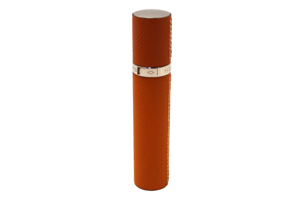 Authentic hermes orange leather perfume refillable case holder | Shop Now at Italystation.com