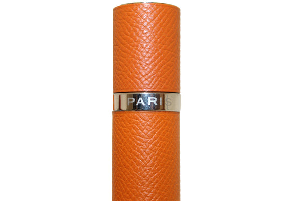 Authentic hermes orange leather perfume refillable case holder | Shop Now at Italystation.com