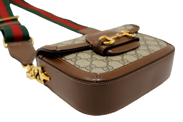 GUCCI New Gucci Brown Classic Supreme Canvas Horsebit Mini 1955 Should | Italystation.com - Shop Now at italystation.com