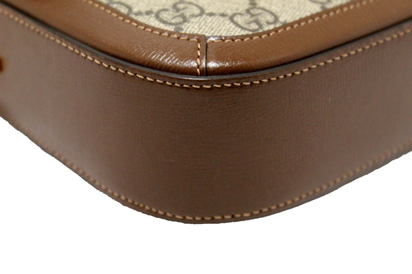 GUCCI New Gucci Brown Classic Supreme Canvas Horsebit Mini 1955 Should | Italystation.com - Shop Now at italystation.com
