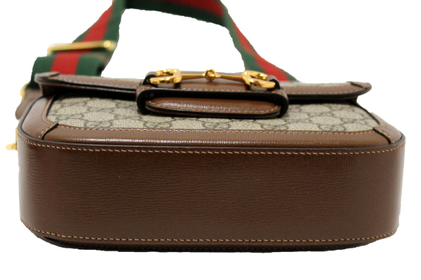 GUCCI New Gucci Brown Classic Supreme Canvas Horsebit Mini 1955 Should | Italystation.com - Shop Now at italystation.com