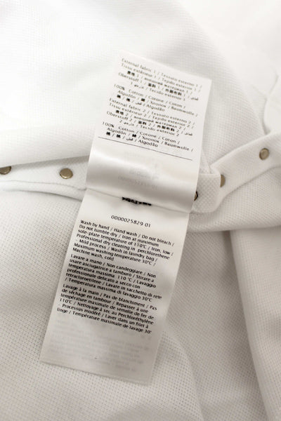 NEW Valentino Garavani White Cotton Studded Polo Shirt size L