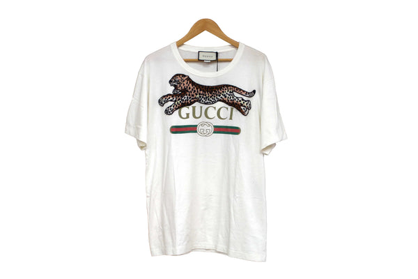 NEW Gucci Embroidered Leopard T-shirt Size L