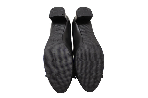 New Prada Bow Black Calfskin Leather Pumps Size 37