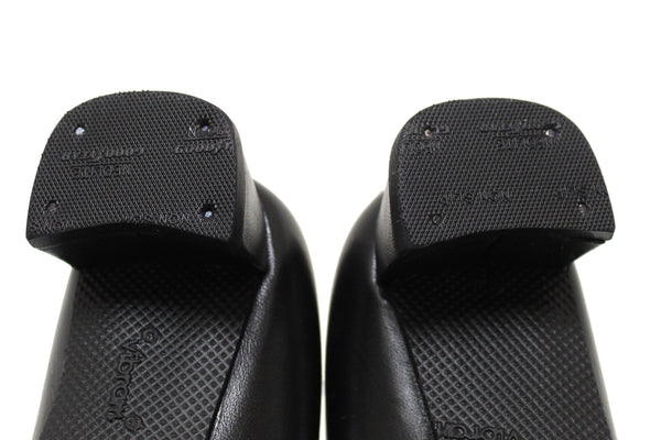New Prada Bow Black Calfskin Leather Pumps Size 37