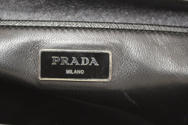 Prada White and Black Bi-color Saffiano Galleria Large Tote Bag