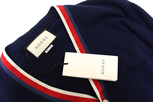 NEW Gucci Navy Cashmere Cardigan Size M
