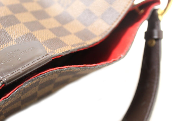 Louis Vuitton Damier Ebene Canvas Graceful PM Tote Shoulder Bag