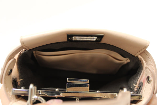 Fendi Pink Shearling and Leather Micro Peekaboo Bag