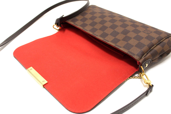 Louis Vuitton Damier Ebene Favorite MM Crossbody Messenger Bag