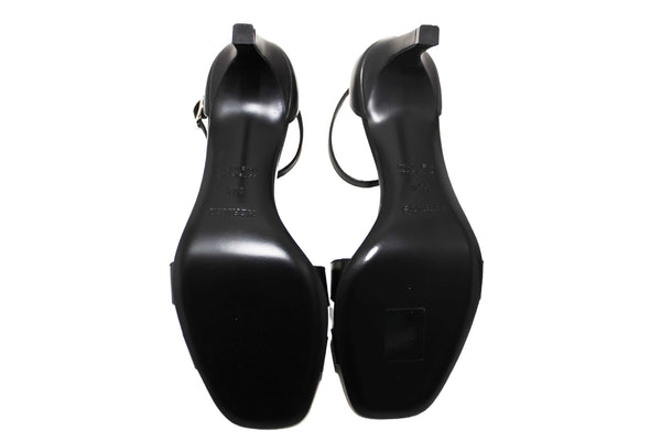 NEW Hermes Black Calfskin Leather Joy 70 High Heel Sandal Size 36.5
