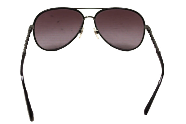 Chanel Violet Calfskin/Metal Aviator Pilot Sunglasses 4219Q