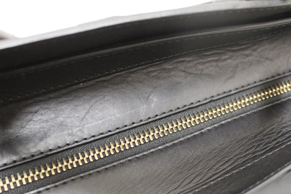 Celine Large Black/White/Brown Python Tri-Color Luggage Handbag