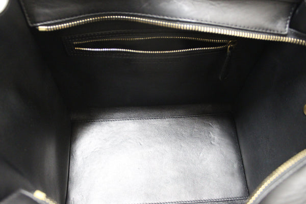 Celine Large Black/White/Brown Python Tri-Color Luggage Handbag
