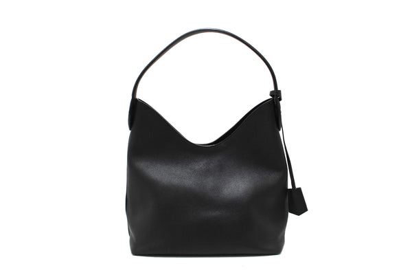 Louis Vuitton Black Grained Calf Leather Lockme Hobo Bag