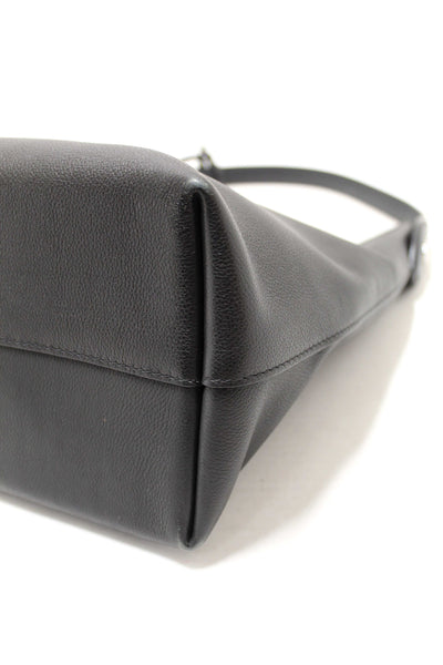 Louis Vuitton Black Grained Calf Leather Lockme Hobo Bag