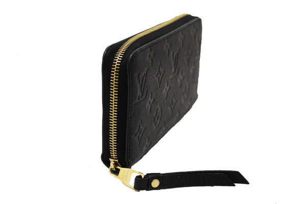 Louis Vuitton Monogram Empreinte 財布 Louis Vuitton Black Monogram Empreinte Leather Zippy Wallet