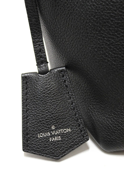 Louis Vuitton Black Grained Calf Leather Lockme Hobo Bag