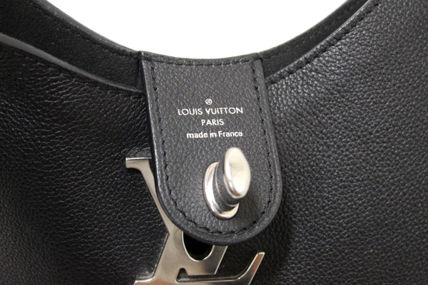Louis Vuitton Black Grained Calf Leather Lockme Hobo Bag