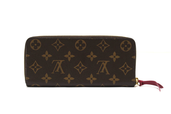 Louis Vuitton Classic Monogram Fuchsia Clemence Wallet