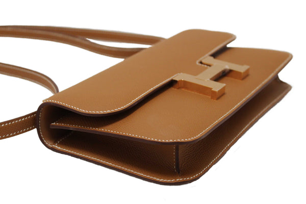 NEW Hermes Gold Epsom Constance Elan Bag Brand