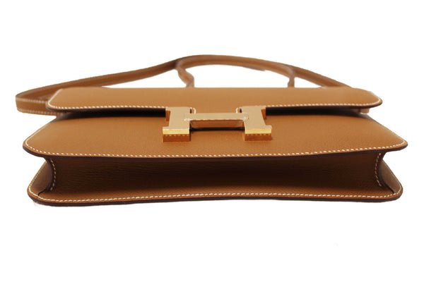 NEW Hermes Gold Epsom Constance Elan Bag Brand