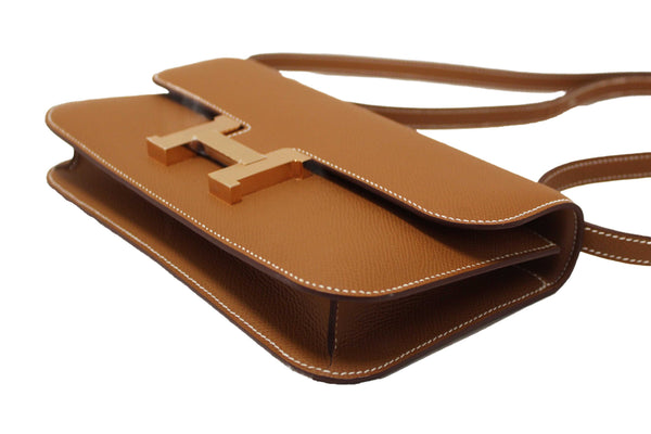 NEW Hermes Gold Epsom Constance Elan Bag Brand