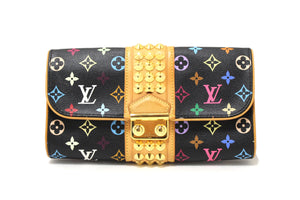 Louis Vuitton Black Multicolor Monogram Courtney Clutch