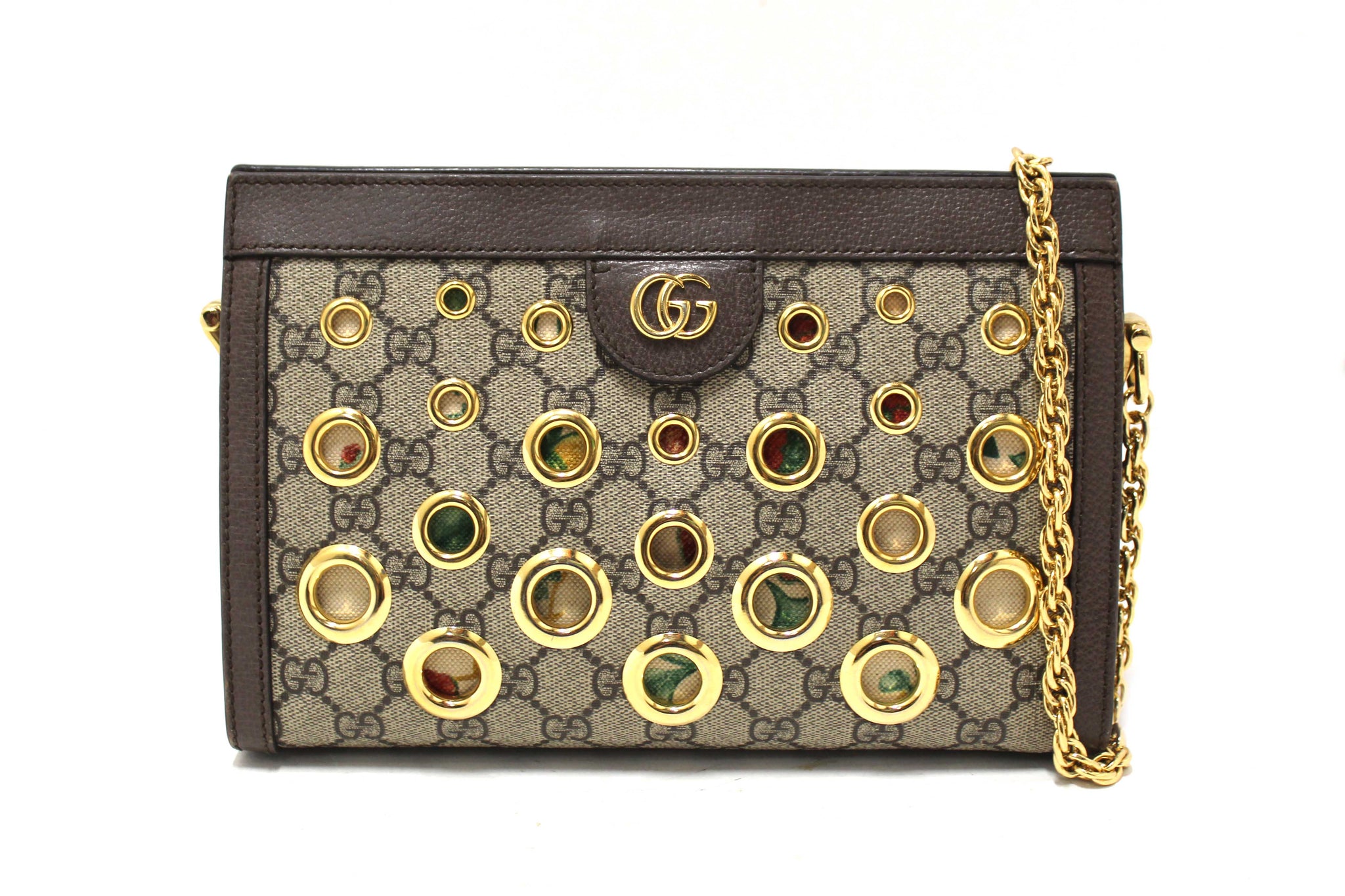 Gucci GG Supreme Eyelet Ophidia Small Chain Shoulder Bag – Italy