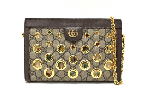 Gucci GG Supreme Eyelet Ophidia Small Chain Shoulder Bag